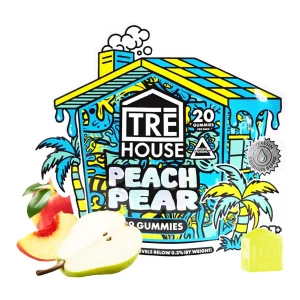 Peach Pear Tre House D9 + CBD Gummies 400mg