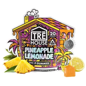 Pineapple Lemonade Tre House D9 + CBD Gummies 400mg