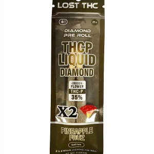 Pineapple Runtz Lost THC THCP Liquid Diamond Pre-Rolls 2x2G