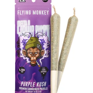 Purple Kush Flying Monkey Delta 8 Liquid Diamonds Pre Rolls 3G