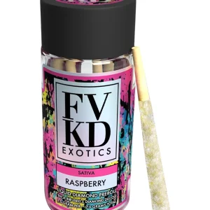 Raspberry FVKD Liquid Diamond Pre Rolls 7.5G 5ct