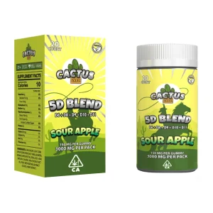 Sour Apple Cactus Labs 5D Jar Gummies 3000mg