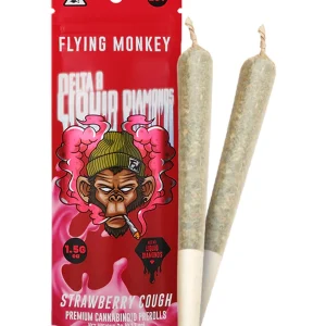 Strawberry Cough Flying Monkey Delta 8 Liquid Diamonds Pre Rolls 3G