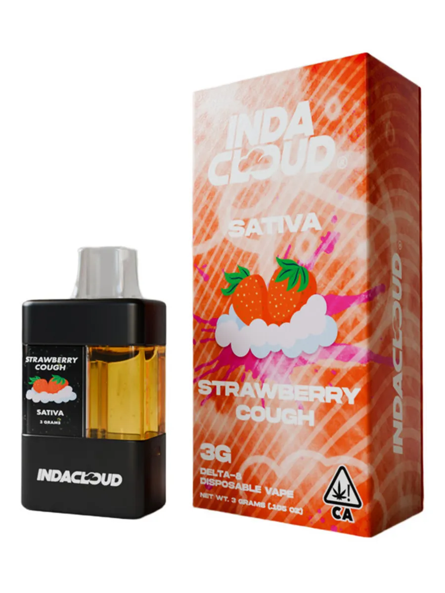 Strawberry Cough IndaCloud Delta 8 Disposable 3G