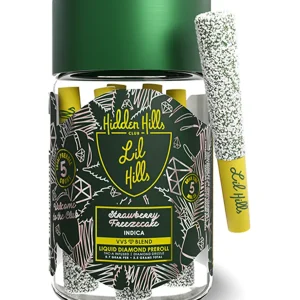 Strawberry Freezecake Hidden Hills Lil Hills VVS Liquid Diamond Pre Rolls 3.5G