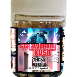 Strawberry Kush Alien Exotics THC-A Diamond Infused Pre-Rolls 40ct