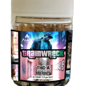 Trainwreck Alien Exotics THC-A Diamond Infused Pre-Rolls 40ct