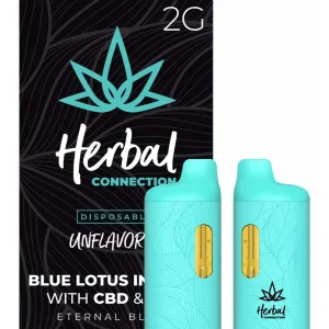 Unflavored Herbal Connection Blue Lotus Infused Eternal Blend Vape 2G