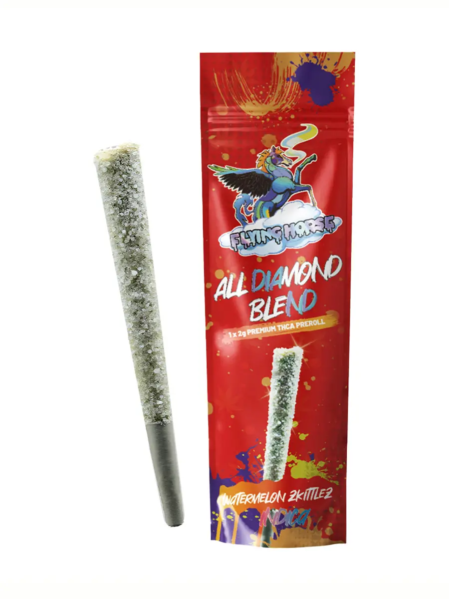 Watermelon Zkittlez Flying Horse All Diamond Blend THCA Pre-Roll 2G