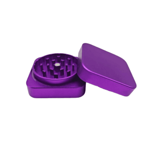 2 Piece Aluminum Square Grinder - Purple