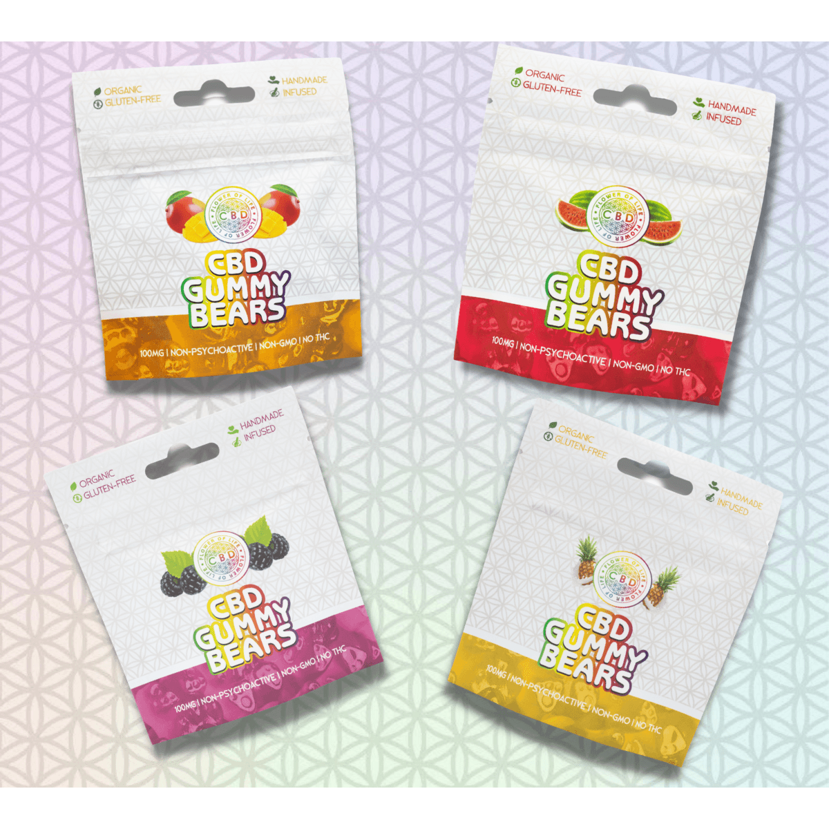 4 Packs of 100mg CBD Gummy Bears