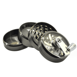 4 Piece Hand Crank Grinder - Gunmetal / 2.5 Inches