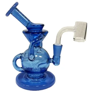 5.2" Crave 10mm Blue Simple Loop Mini Recycler