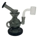 5.2" Crave 10mm Smoke Simple Loop Mini Recycler