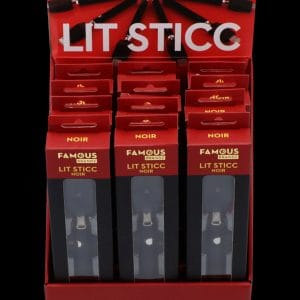 Famous Brandz Lit Sticc Noir Variable Voltage Battery - 12 Pack