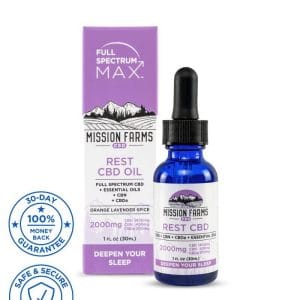 Full Spectrum Max Rest CBD Oil - 2000mg CBD, 1 fl oz, Orange Lavender Spice
