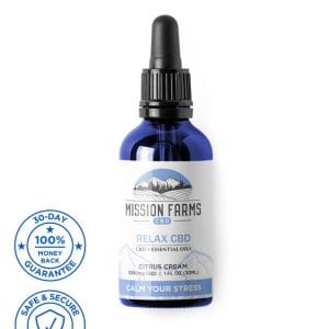 Full Spectrum Plus Relax CBD Oil - 1000mg CBD, 1 fl oz, Citrus Cream