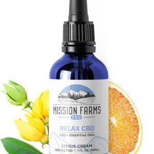 Full Spectrum Plus Relax CBD Oil - 2000mg CBD, 1 fl oz, Citrus Cream