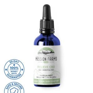 Full Spectrum Plus Relieve CBD Oil - 1000mg CBD, 1 fl oz, Vanilla Mint