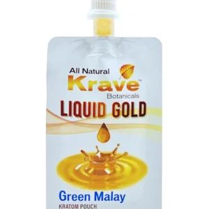 Green Malay Krave Botanicals Liquid Gold Kratom Extract Pouch 20G