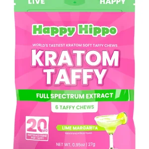Happy Hippo Kratom Extract Taffy Lime Margarita 6pcs