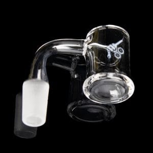 Honeybee Herb 90 Degree Honey Mug Quartz Banger - Yellow Line