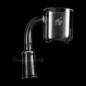 Honeybee Herb Honey Bucket Quartz Banger - Yellow Line