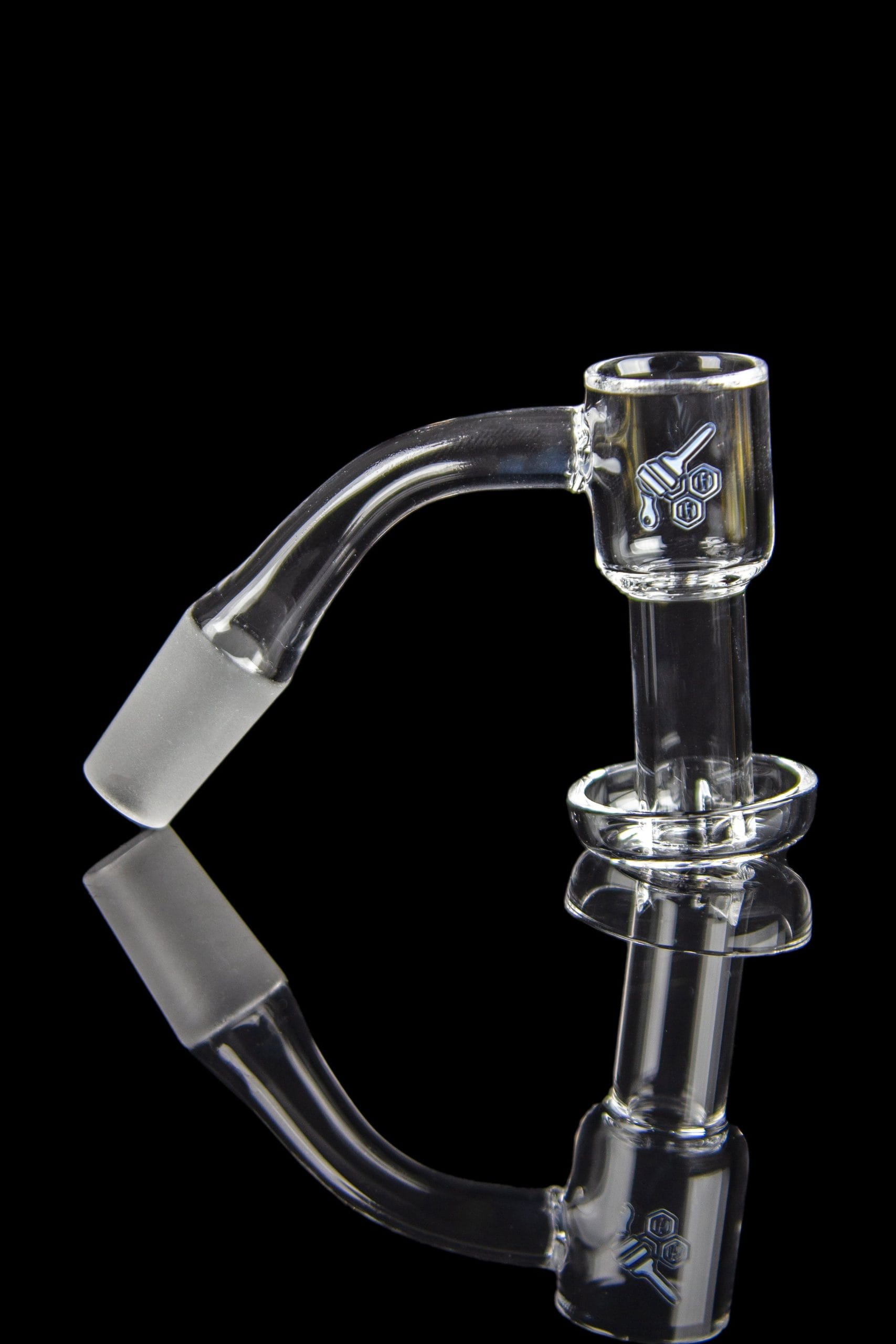 Honeybee Herb Honeysuckle Bevel Quartz Banger - Yellow Line