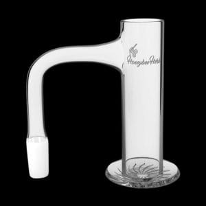 Honeybee Herb Long Neck Beehive Quartz Banger - Black Line