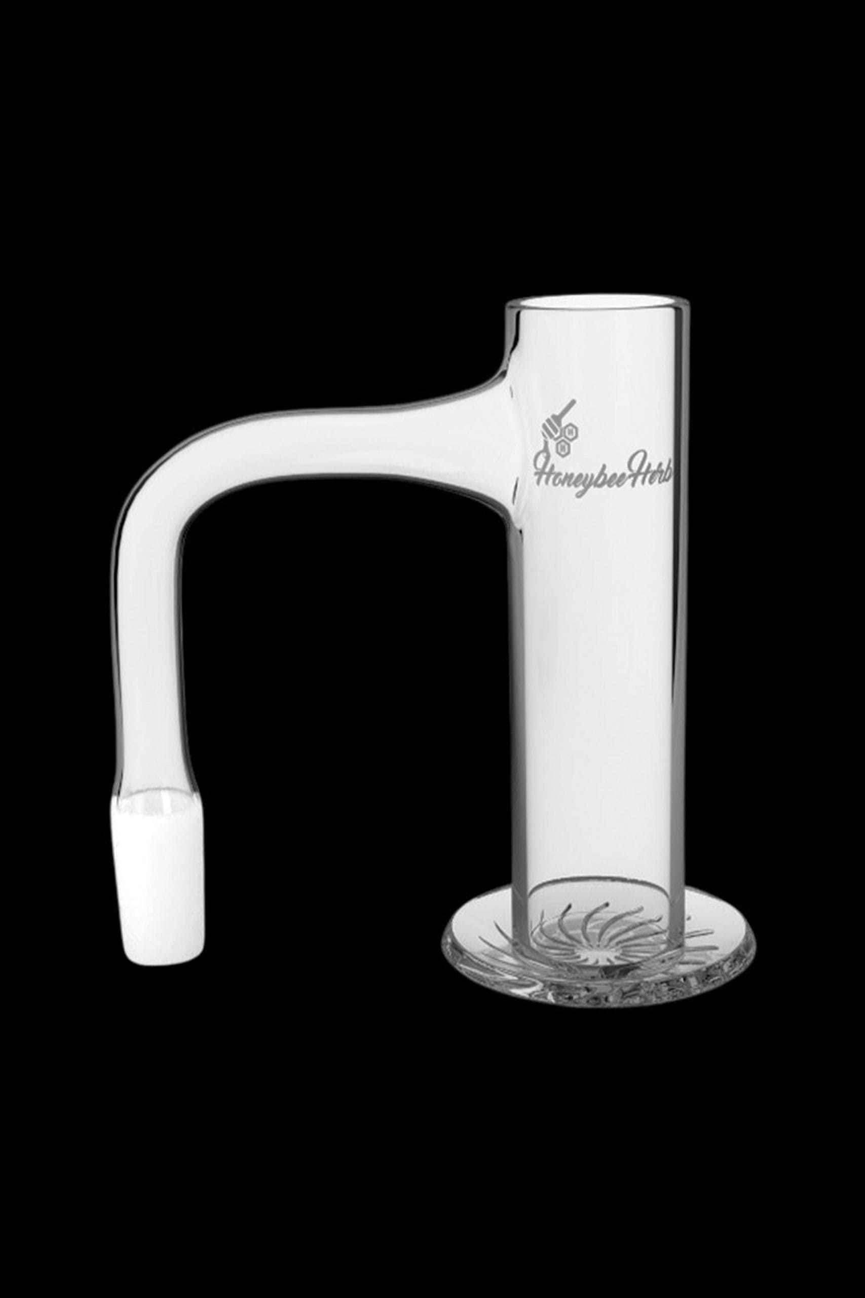 Honeybee Herb Long Neck Beehive Quartz Banger - Black Line