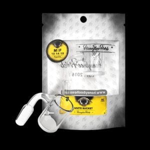 Honeybee Herb White Bucker Quartz Banger - White Line
