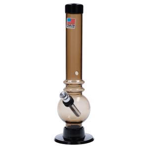 JM Plastics Bubble Base with Grip and Carb Hole Acrylic Bong - 8 in.