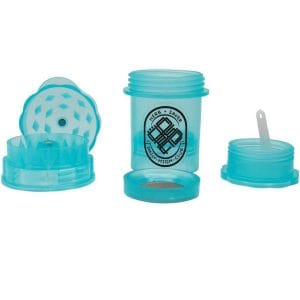 Mini Daily High Club x Herbsaver Grinder - Knotted Letters / Light Blue