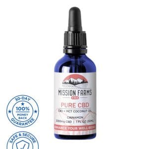 Pure CBD Oil - 2000mg CBD, 1 fl oz, Cinnamon