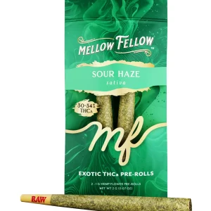 Sour Haze Mellow Fellow Exotic THCA Pre-Roll 2ct 2G