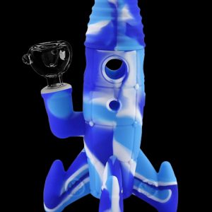 Cloud 8 Rocket Ship Silicone & Glass Water Pipe