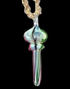 Glass Mini Pipe on Hemp Necklace