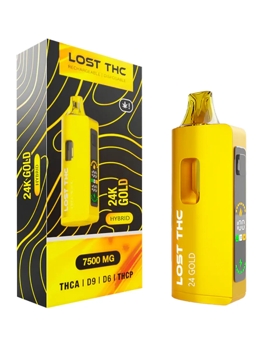 24K Gold Lost THC V2 THC-A Disposable Gold Edition 7.5G