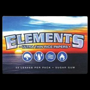 Elements Ultra Thin 1 1/2"" Rice Rolling Papers - 25 Pack