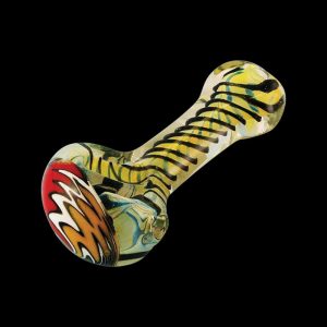 Multicolor Glass Spoon Pipe with Twists