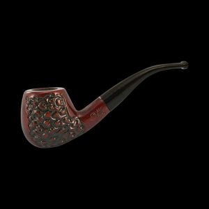 Pulsar Engraved Bent Apple Rosewood Tobacco Pipe