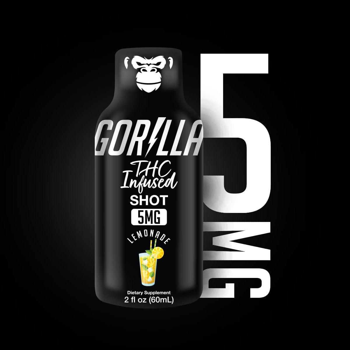 5mg THC Energy Drink Shots - Lemonade / 12 Pack