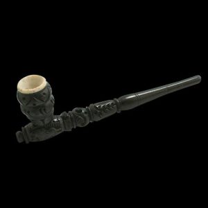 Wooden Pipe With Stone Bowl