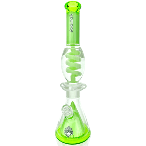 AFM Glass UFO Pyramid Glass Freezable Coil Beaker Bong