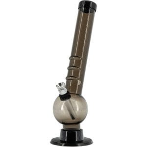 Acrylic Angled Neck Bubble Bong 8" - Multiple Colors - Black