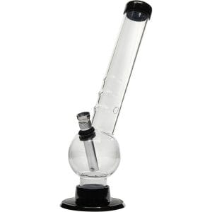 Acrylic Angled Neck Bubble Bong 8" - Multiple Colors - Grey