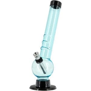 Acrylic Angled Neck Bubble Bong 8" - Multiple Colors - Light Blue