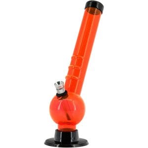 Acrylic Angled Neck Bubble Bong 8" - Multiple Colors - Orange