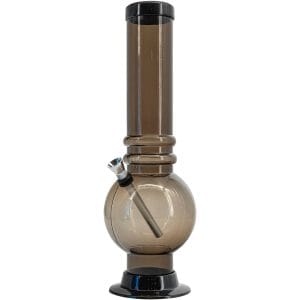 Acrylic Bubble Base Bong - 12-15" - Black / 15 Inch