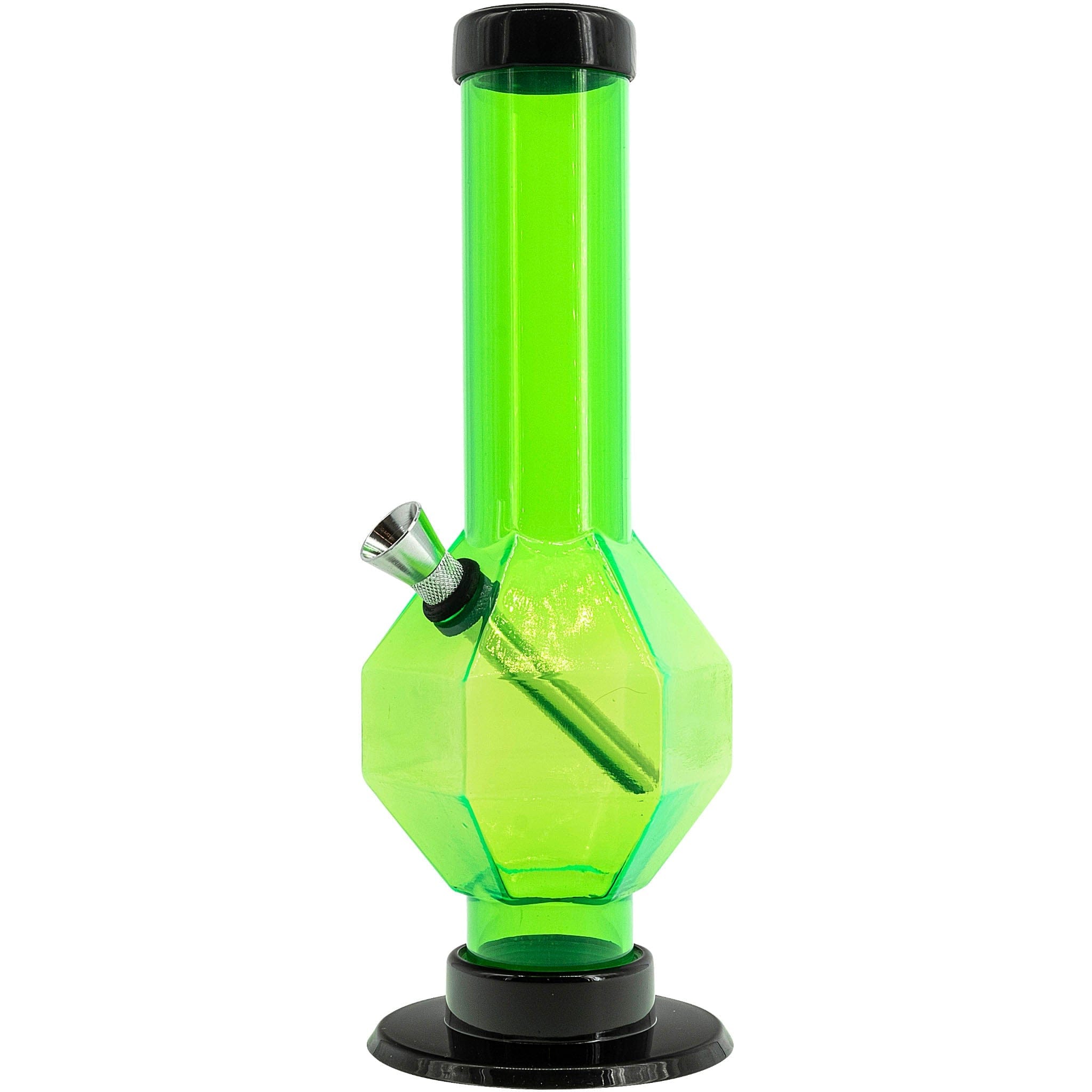 Acrylic Diamond Bong 9-12" - Multiple Colors - Illuminati Green / 12 Inch